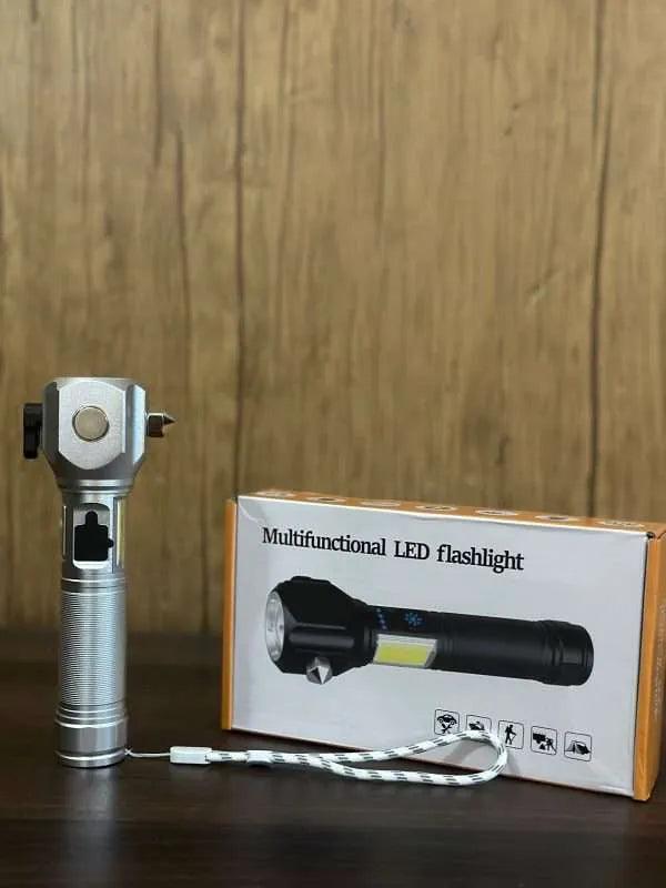 Waterproof Flashlight: 26600mAh Power Bank, Laser Precision, and 1km Range